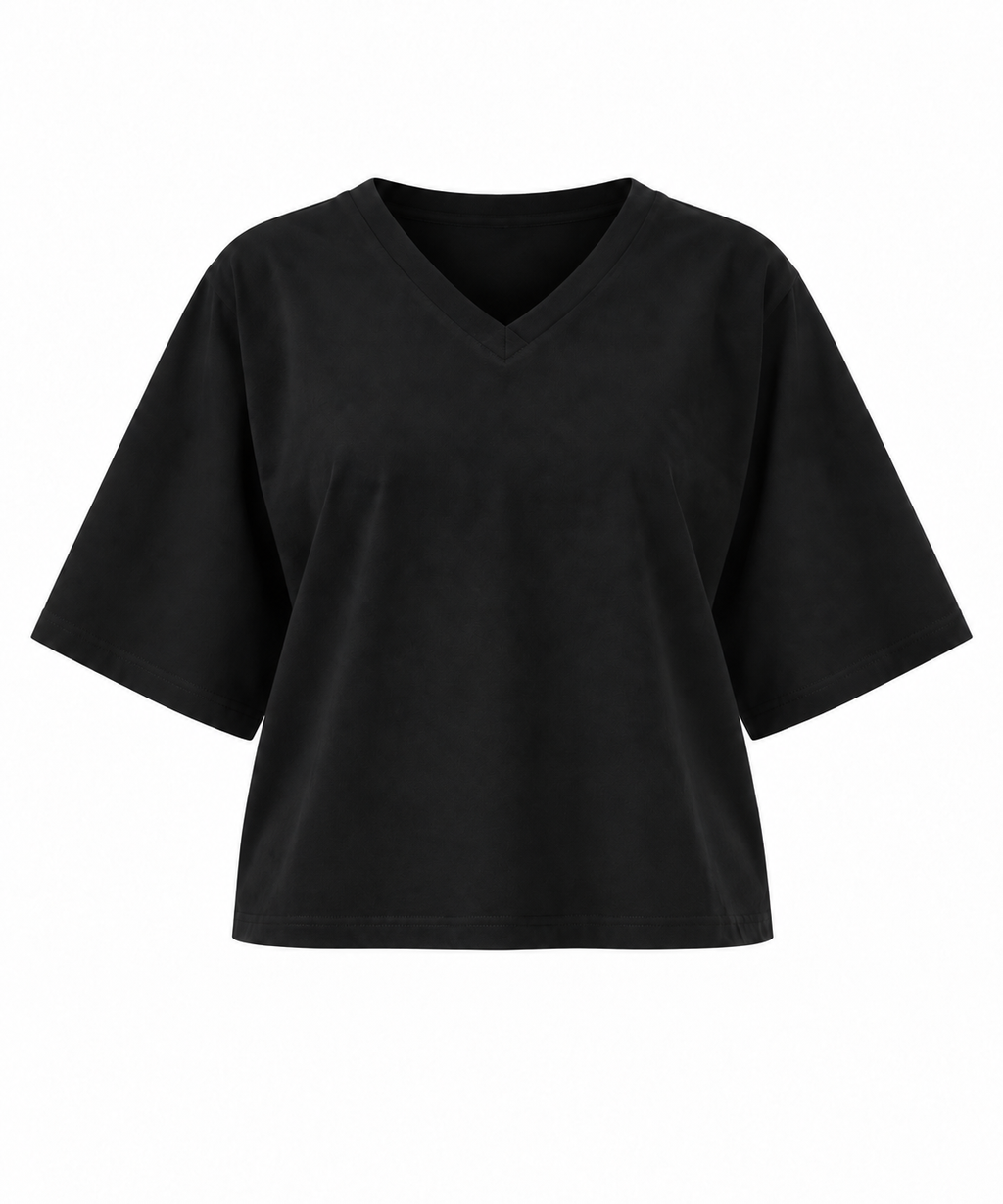 Boxy V-Neck Top