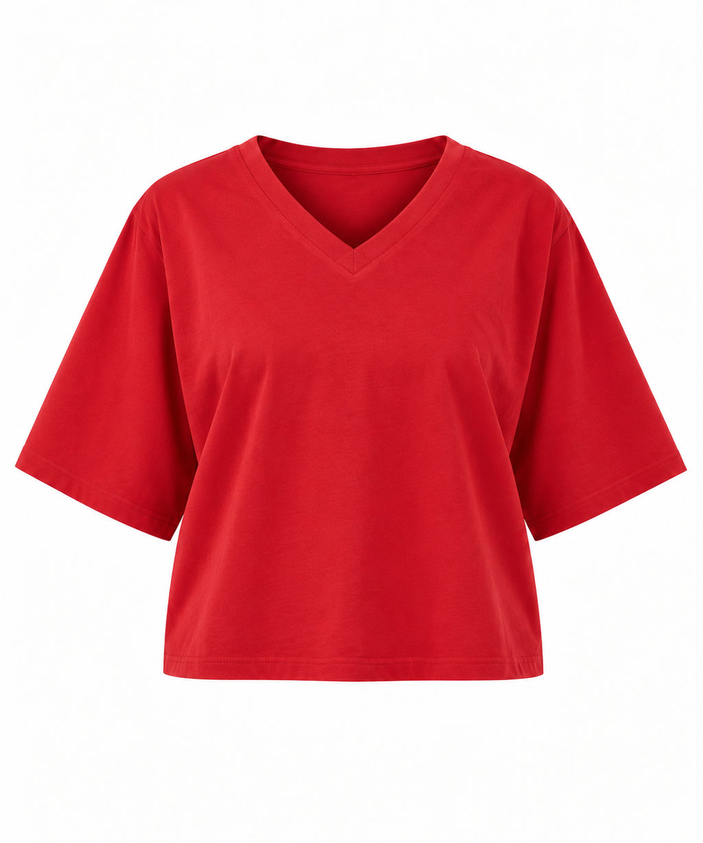 Boxy V-Neck Top