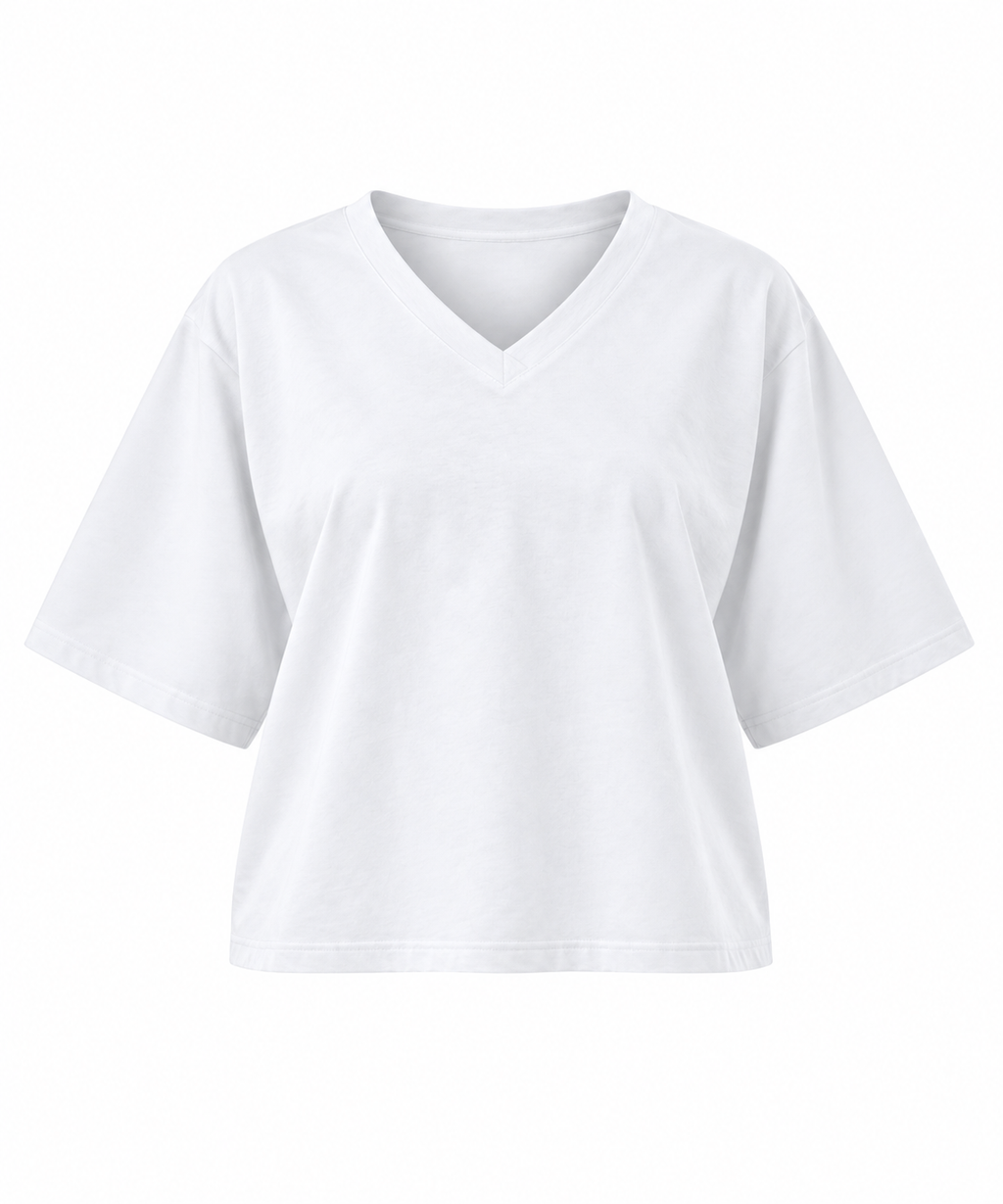 Boxy V-Neck Top
