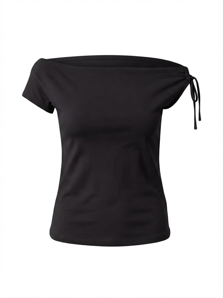 Off-Shoulder Tie Sleeve Top