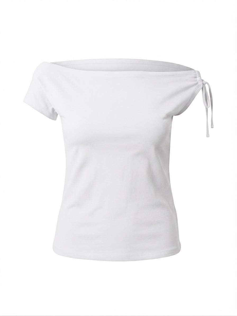 Off-Shoulder Tie Sleeve Top