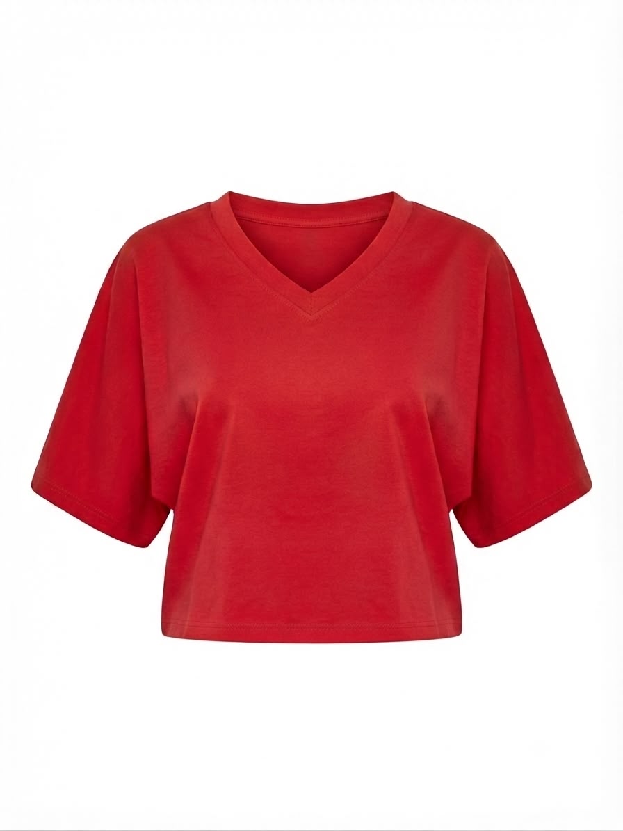 Boxy V-Neck Top
