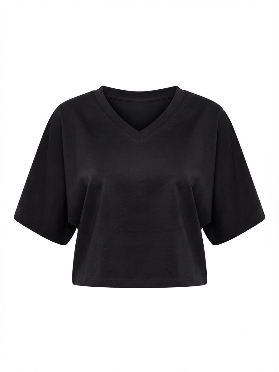 Boxy V-Neck Top