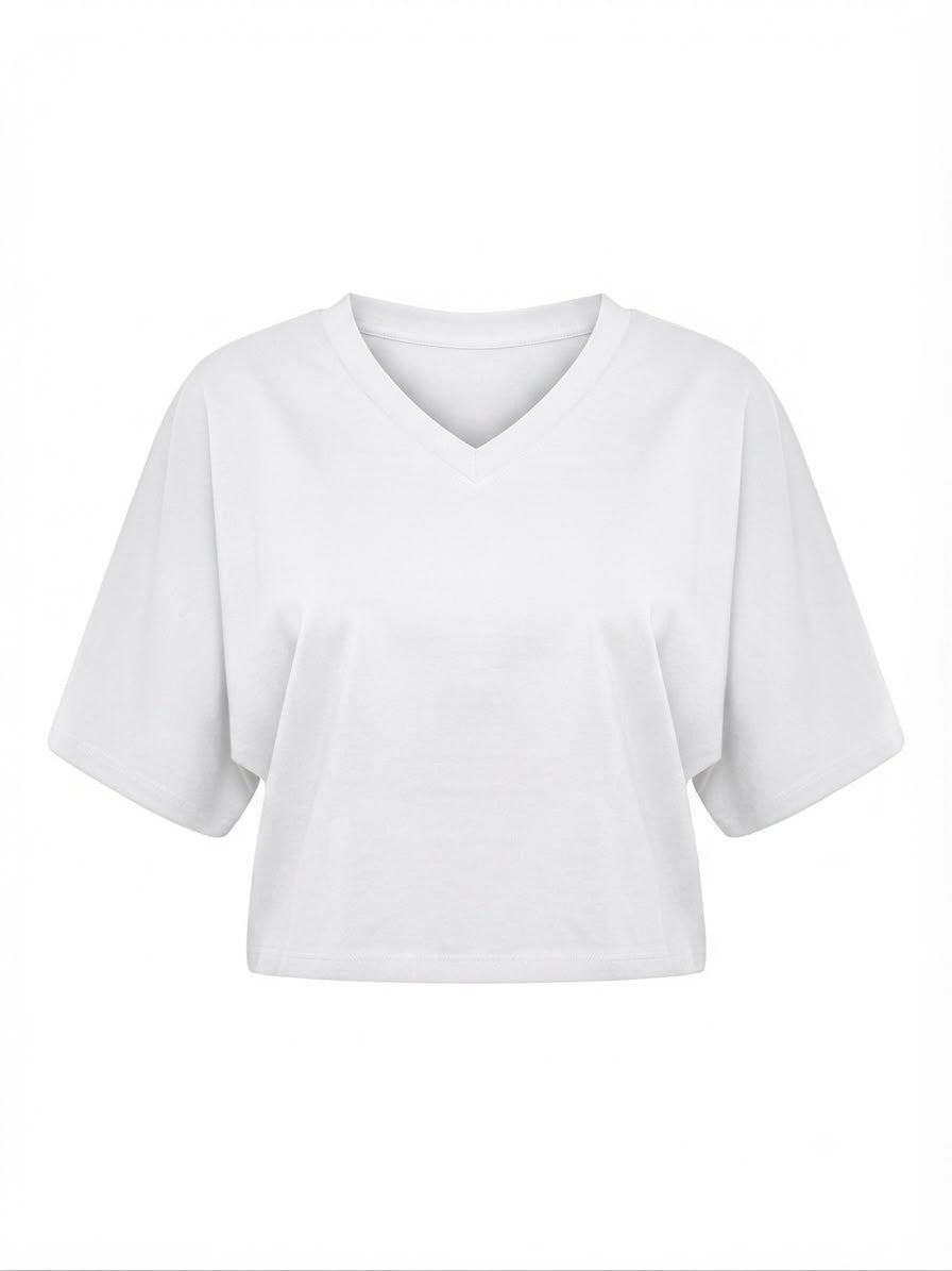 Boxy V-Neck Top