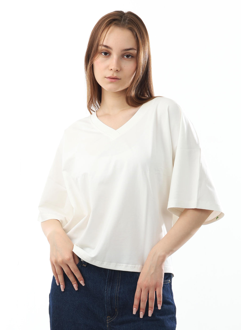 Boxy V-Neck Top
