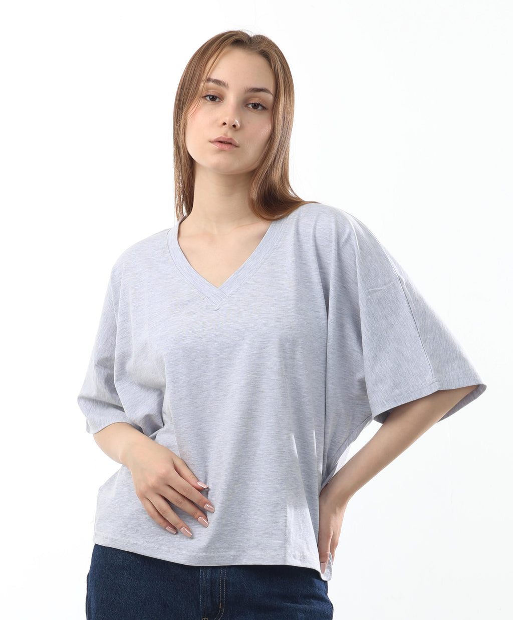 Boxy V-Neck Top