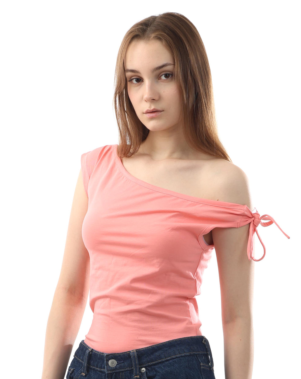Off-Shoulder Tie Sleeve Top