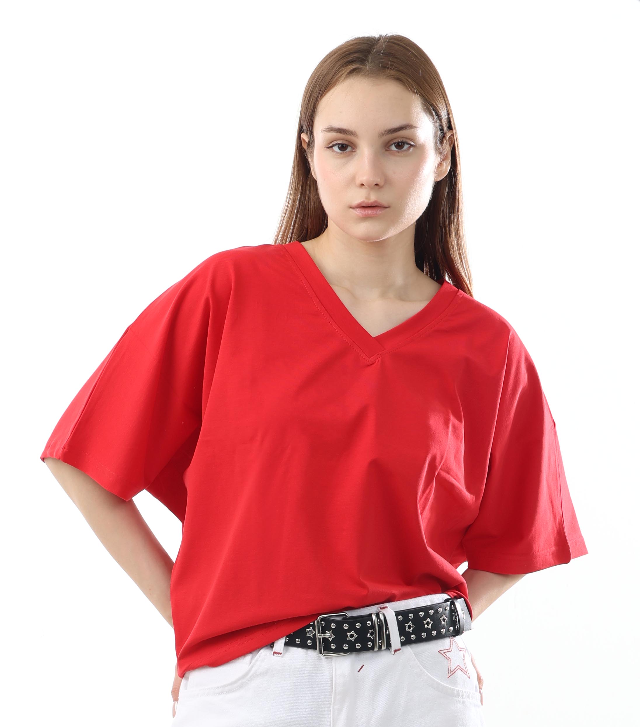 Boxy V-Neck Top