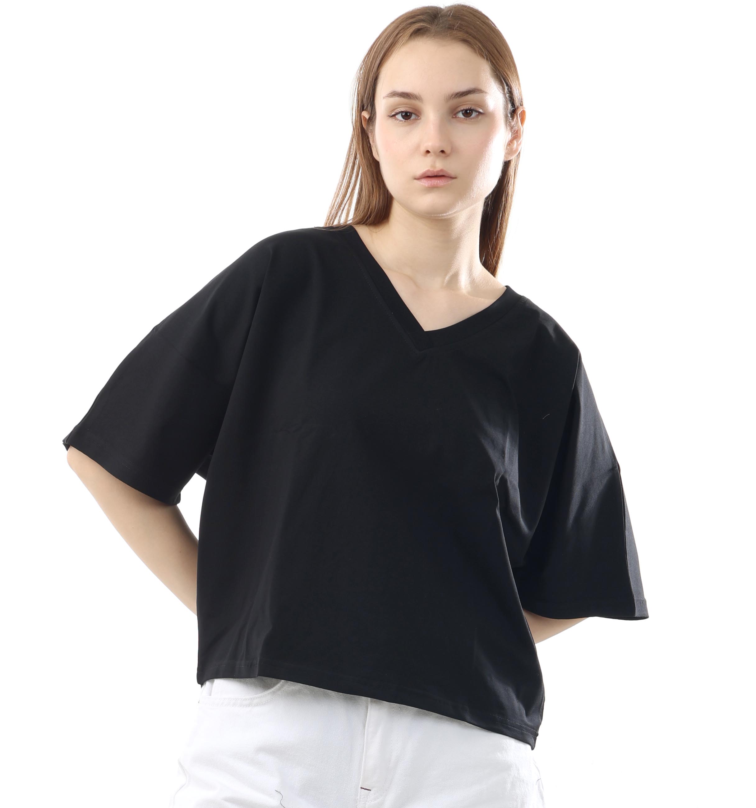 Boxy V-Neck Top
