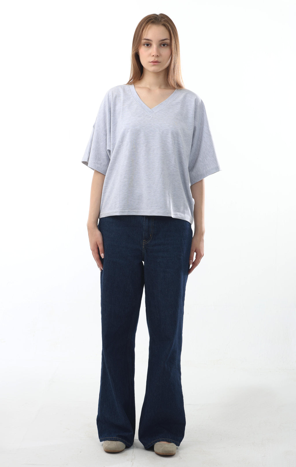 Boxy V-Neck Top