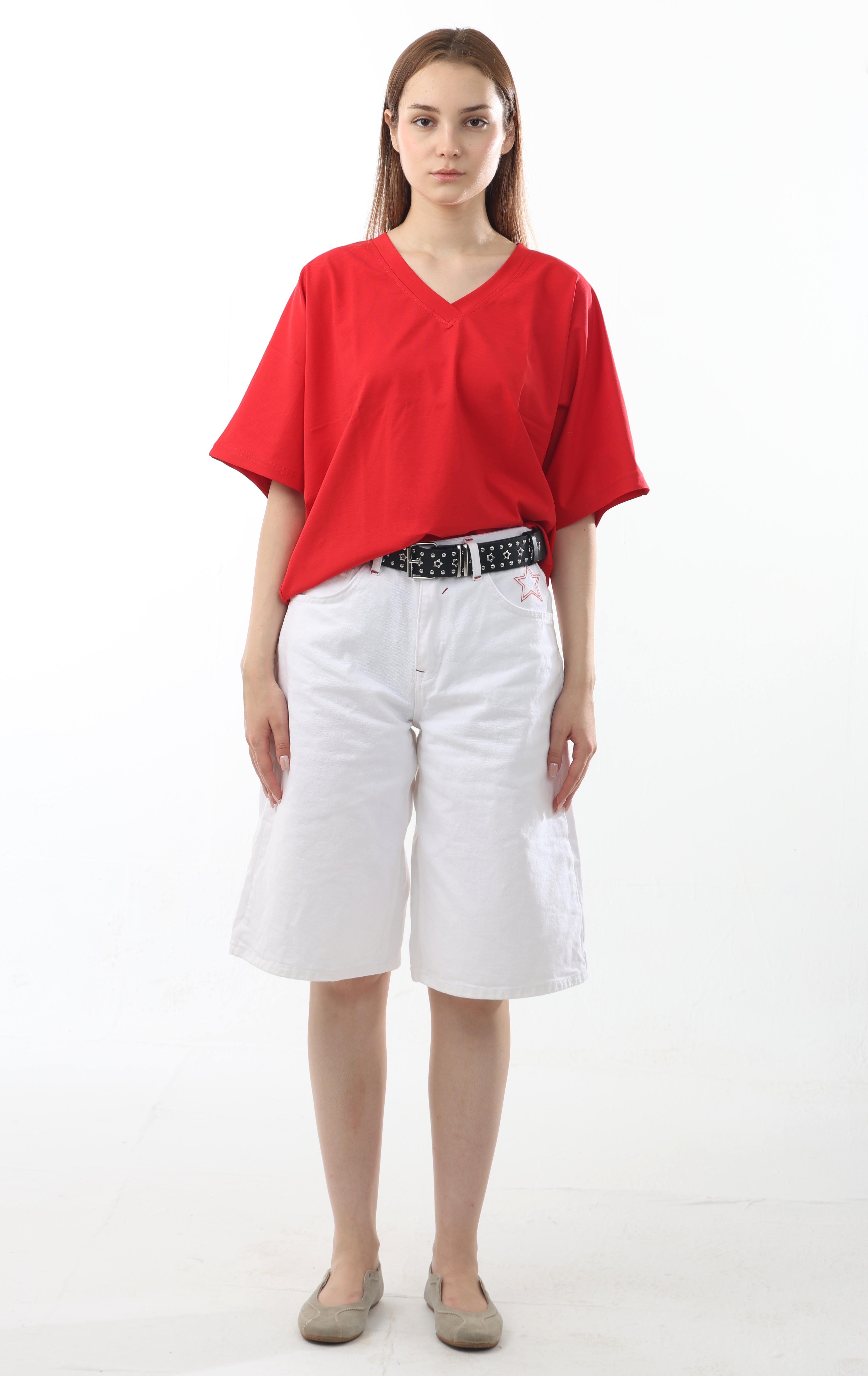 Boxy V-Neck Top