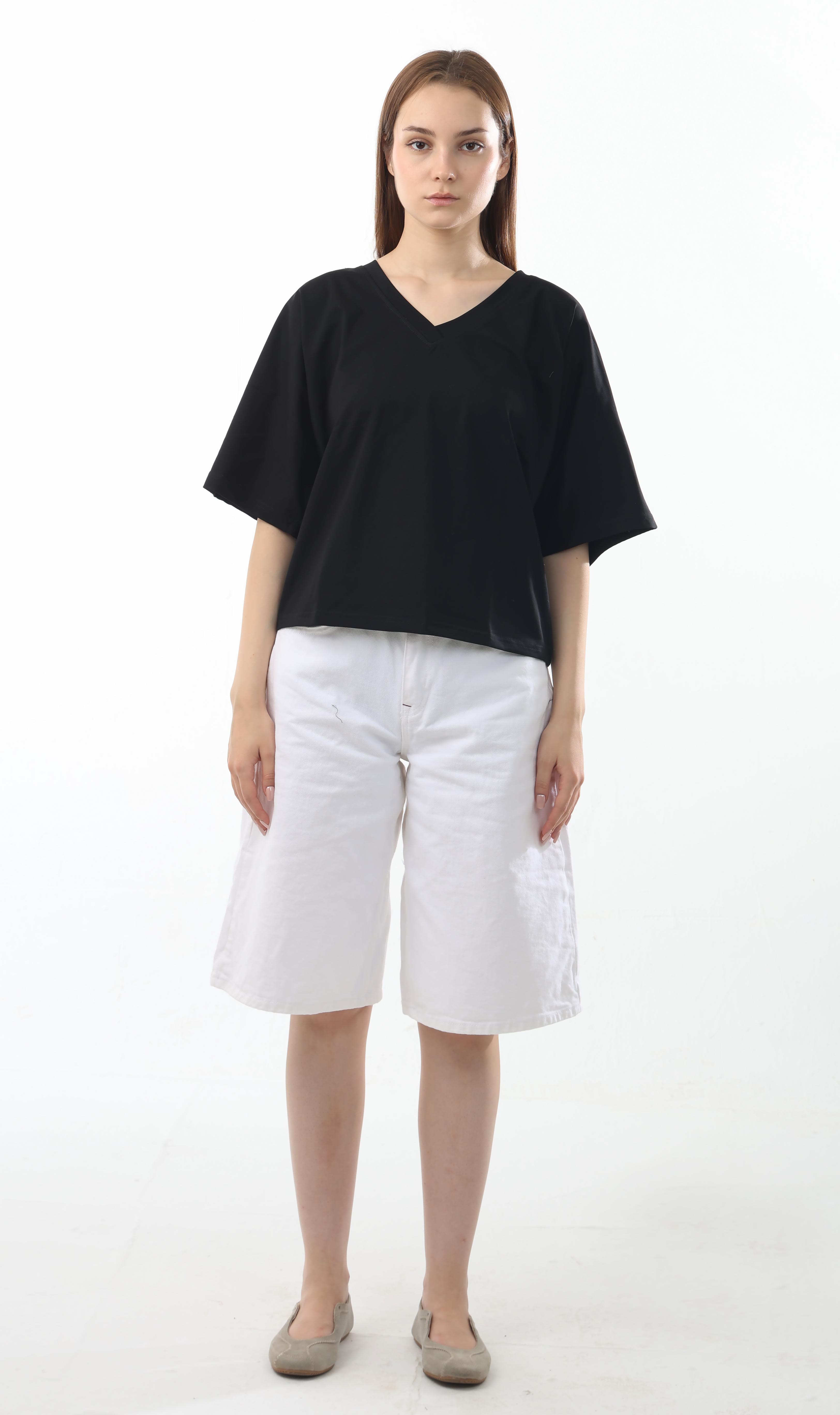 Boxy V-Neck Top