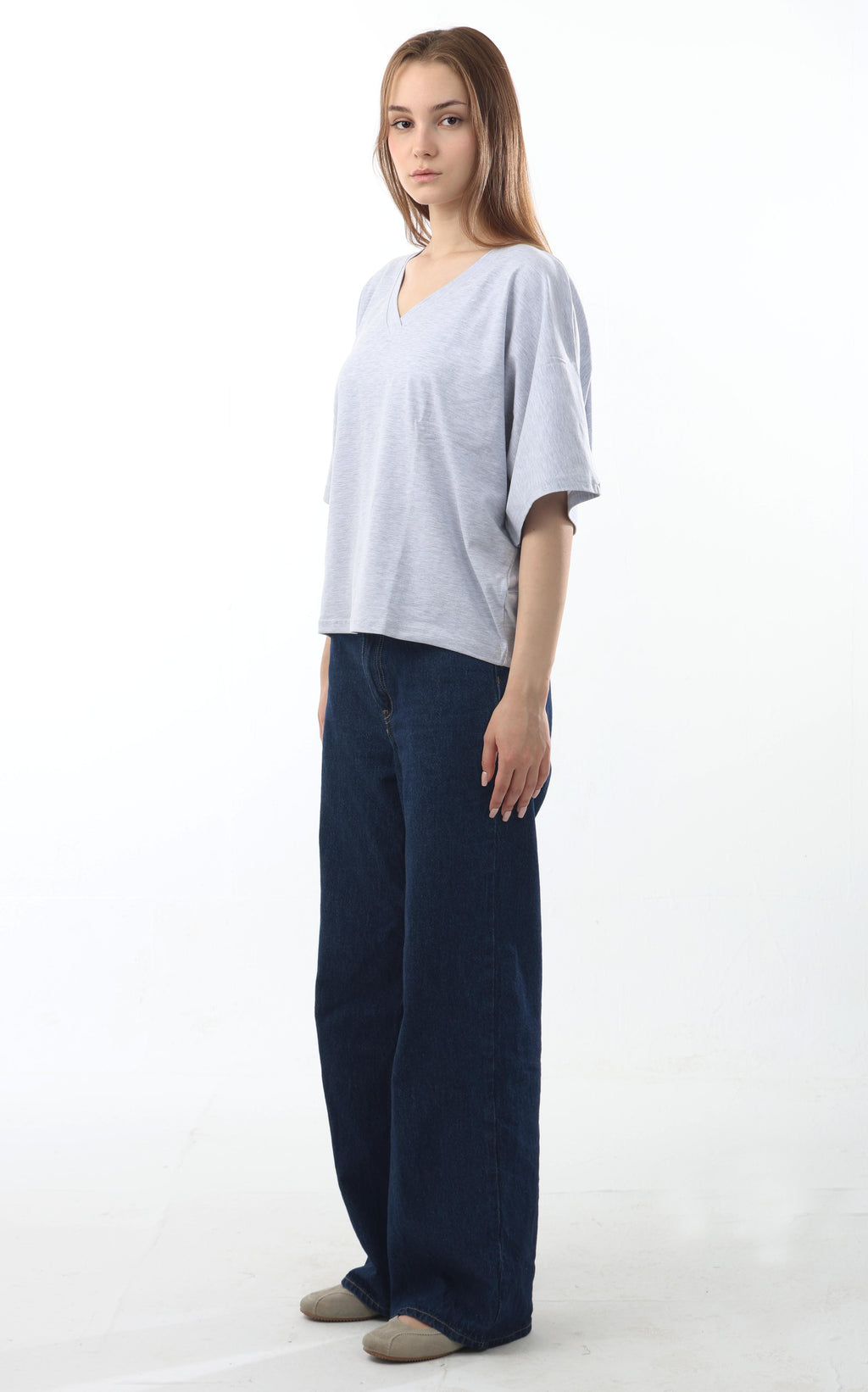 Boxy V-Neck Top
