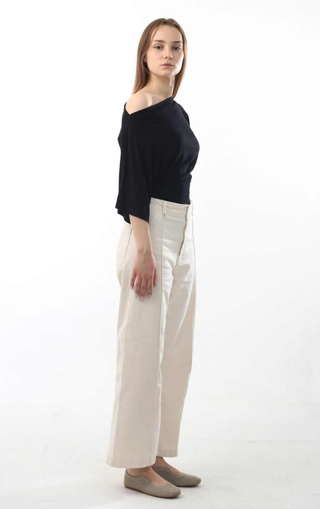 Draped Off shoulder Top