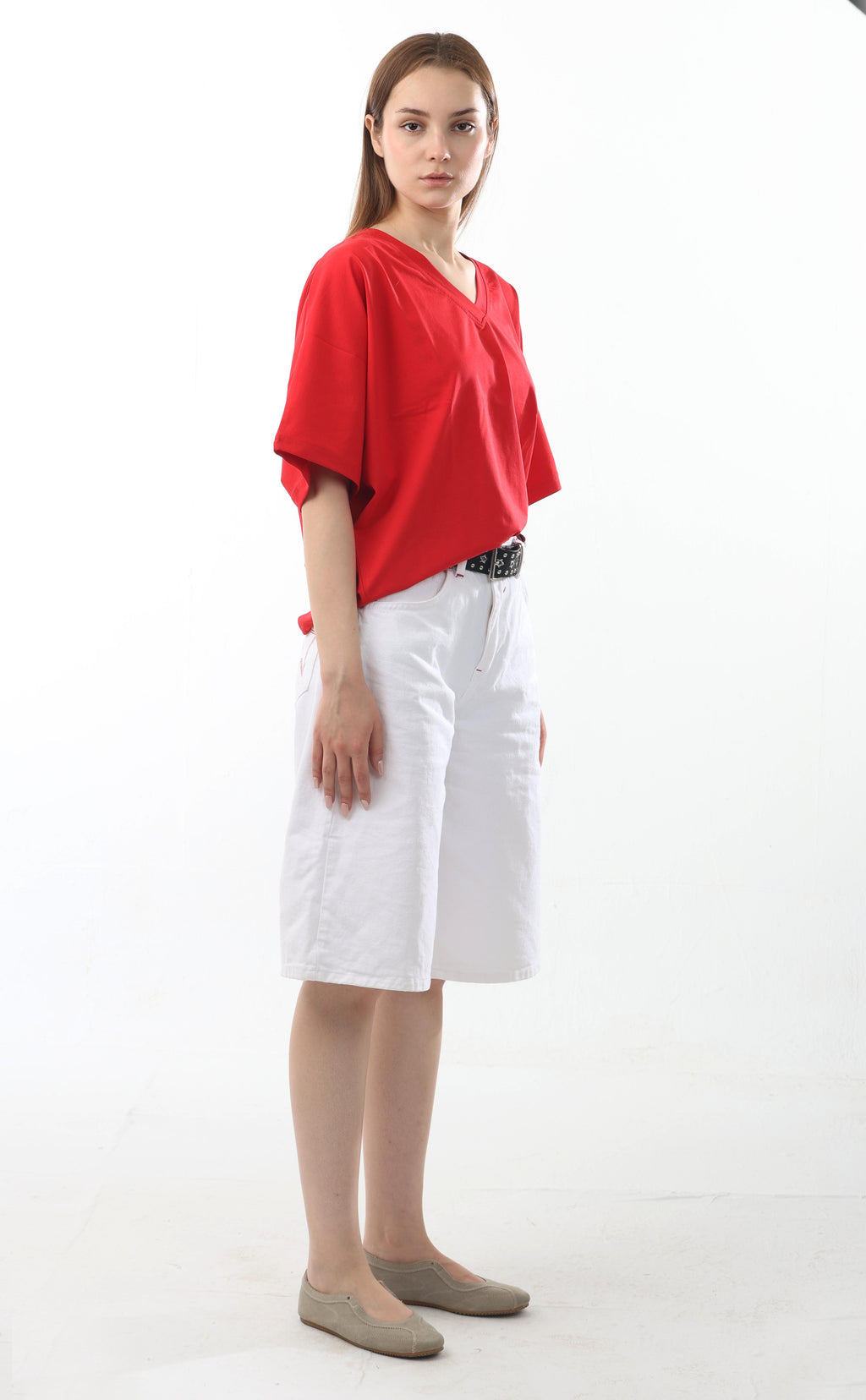 Boxy V-Neck Top