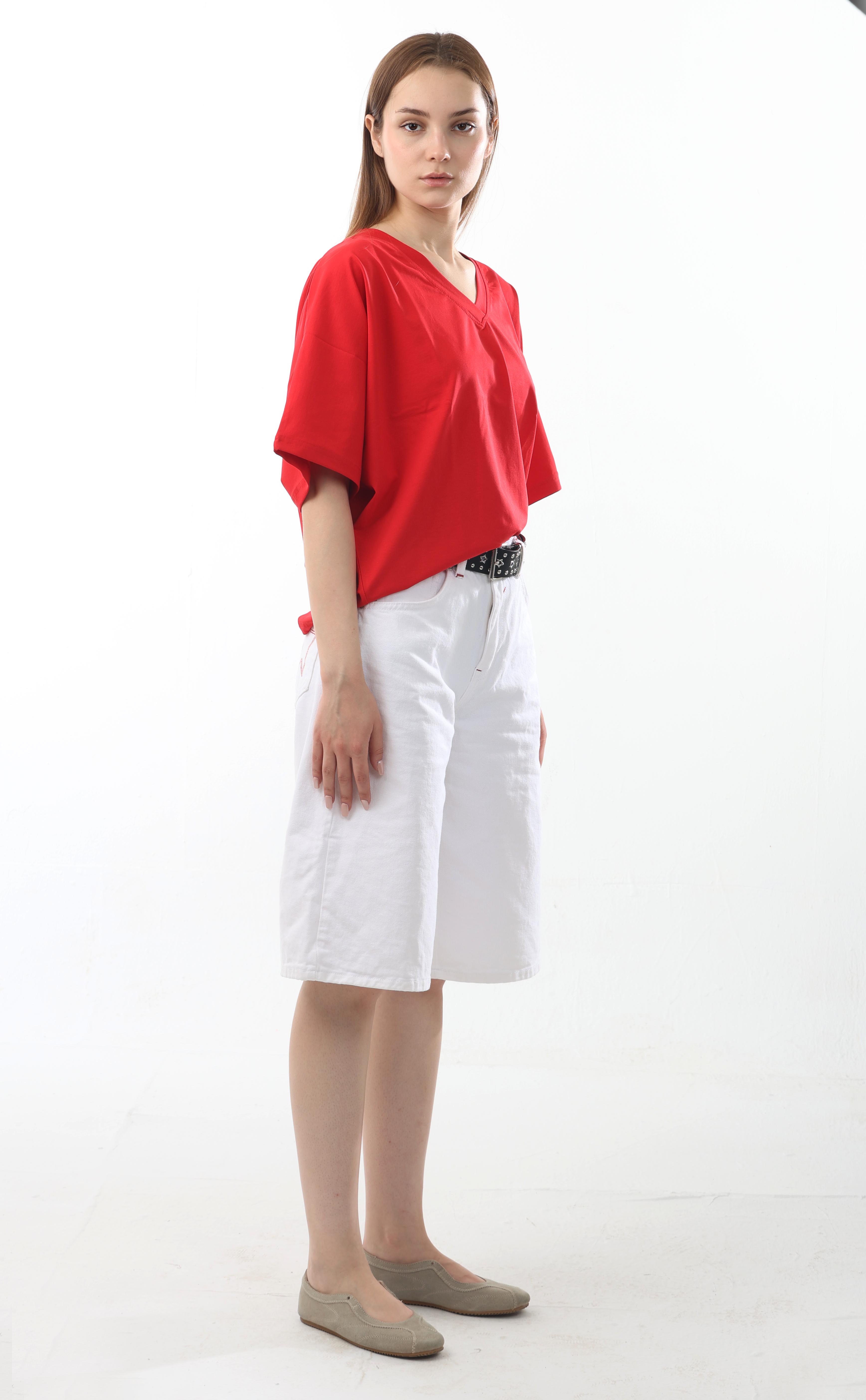 Boxy V-Neck Top