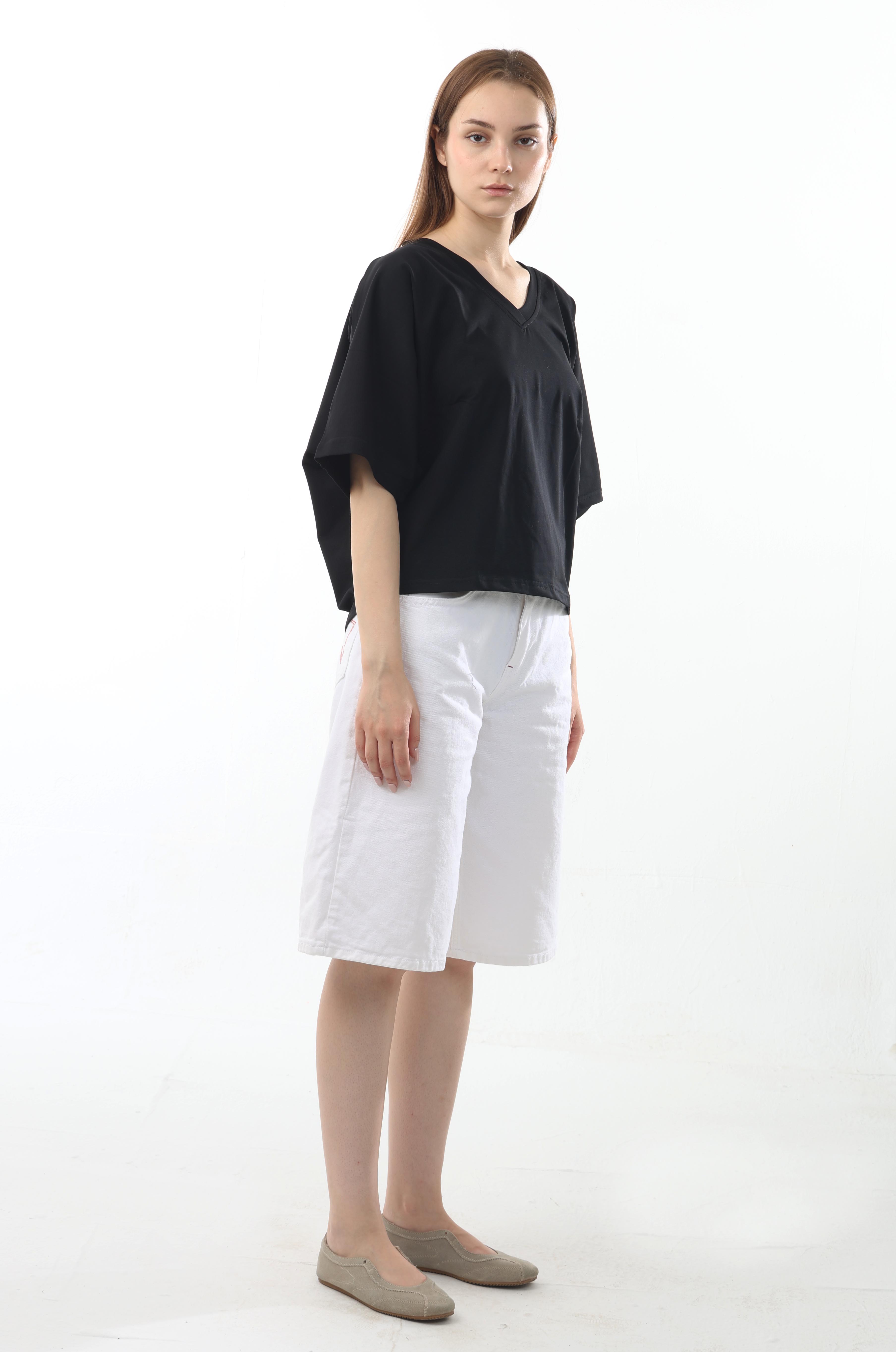 Boxy V-Neck Top
